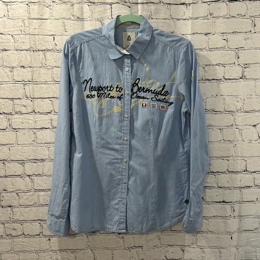 Vintage Ladies Gaastra Newport to Bermuda button down shirt Size M